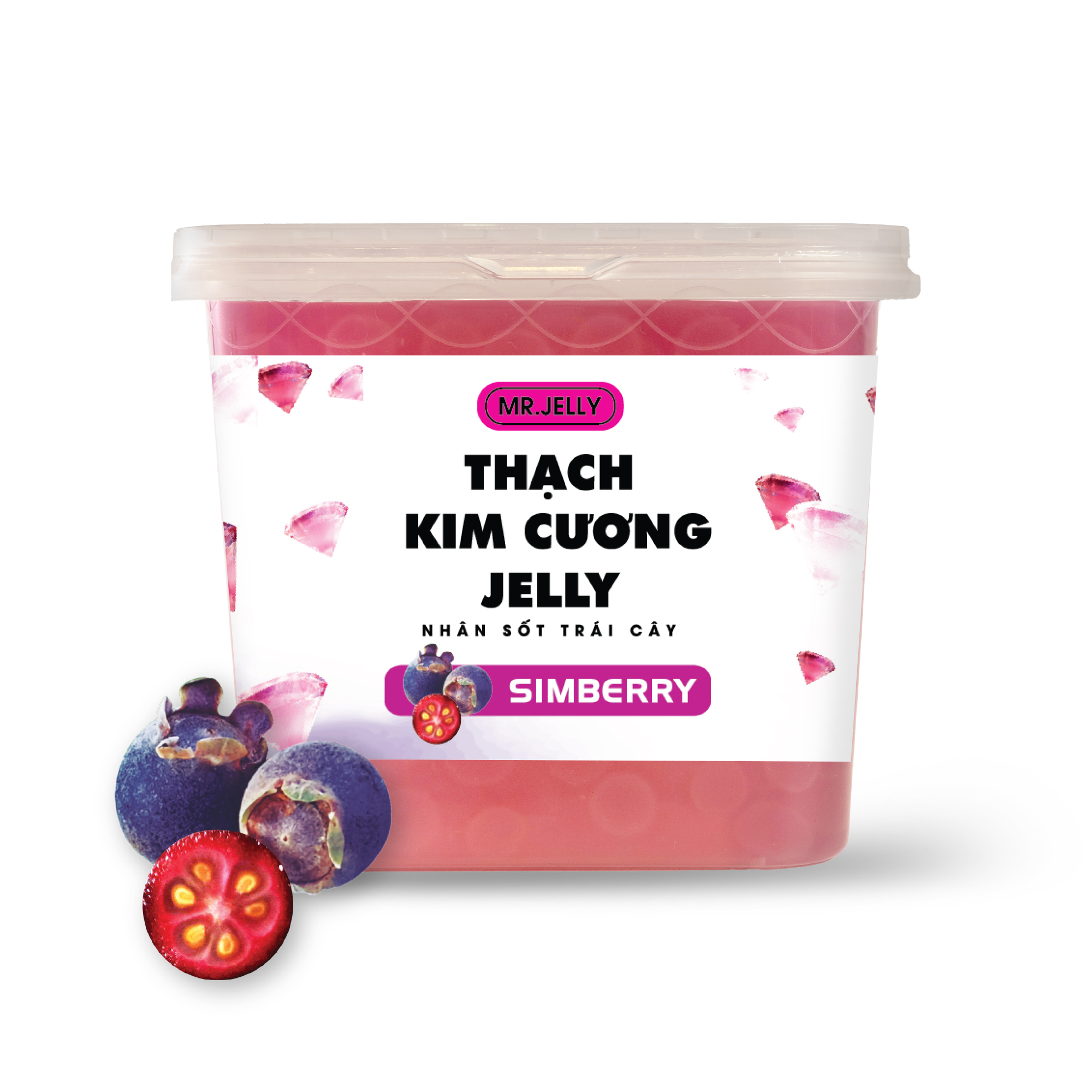Thạch Kim Cương Jelly Nhân Vị Sim