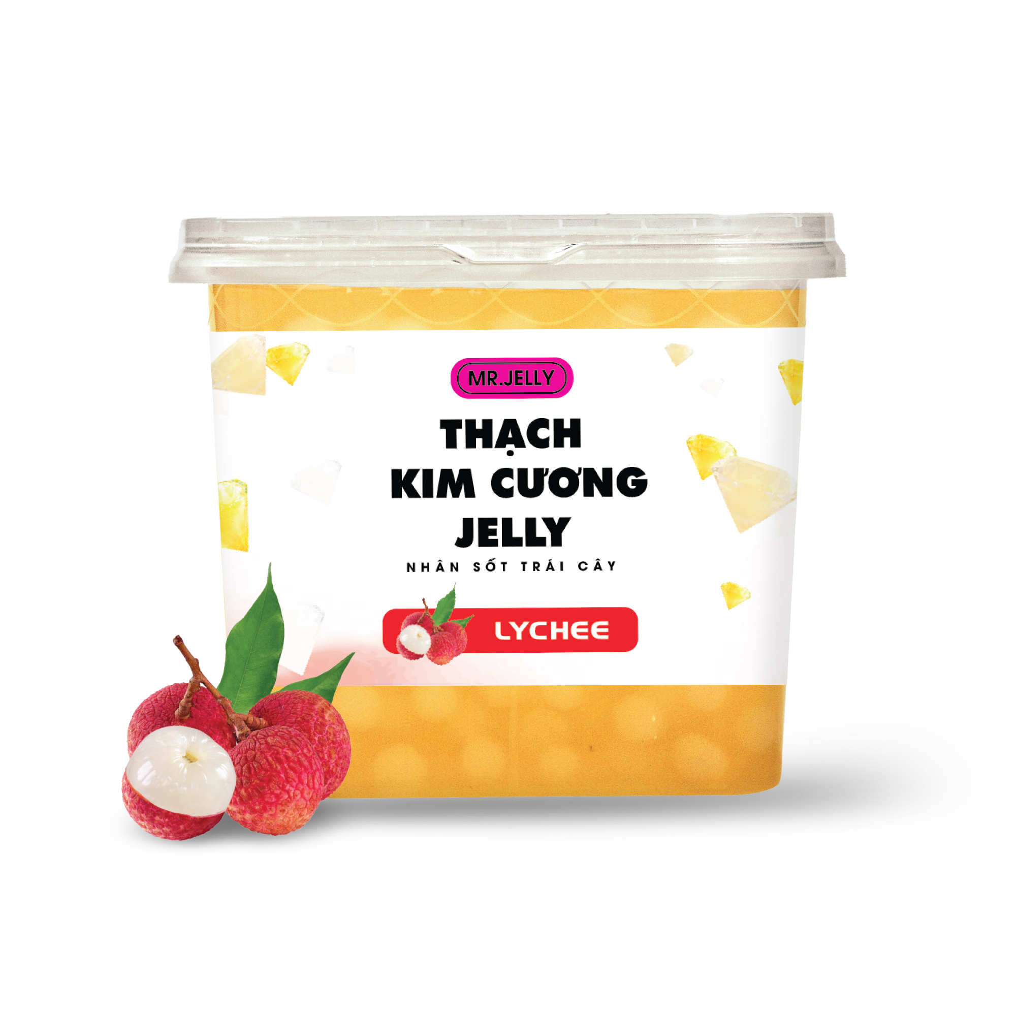 Thạch Kim Cương Jelly Nhân Vị Vải