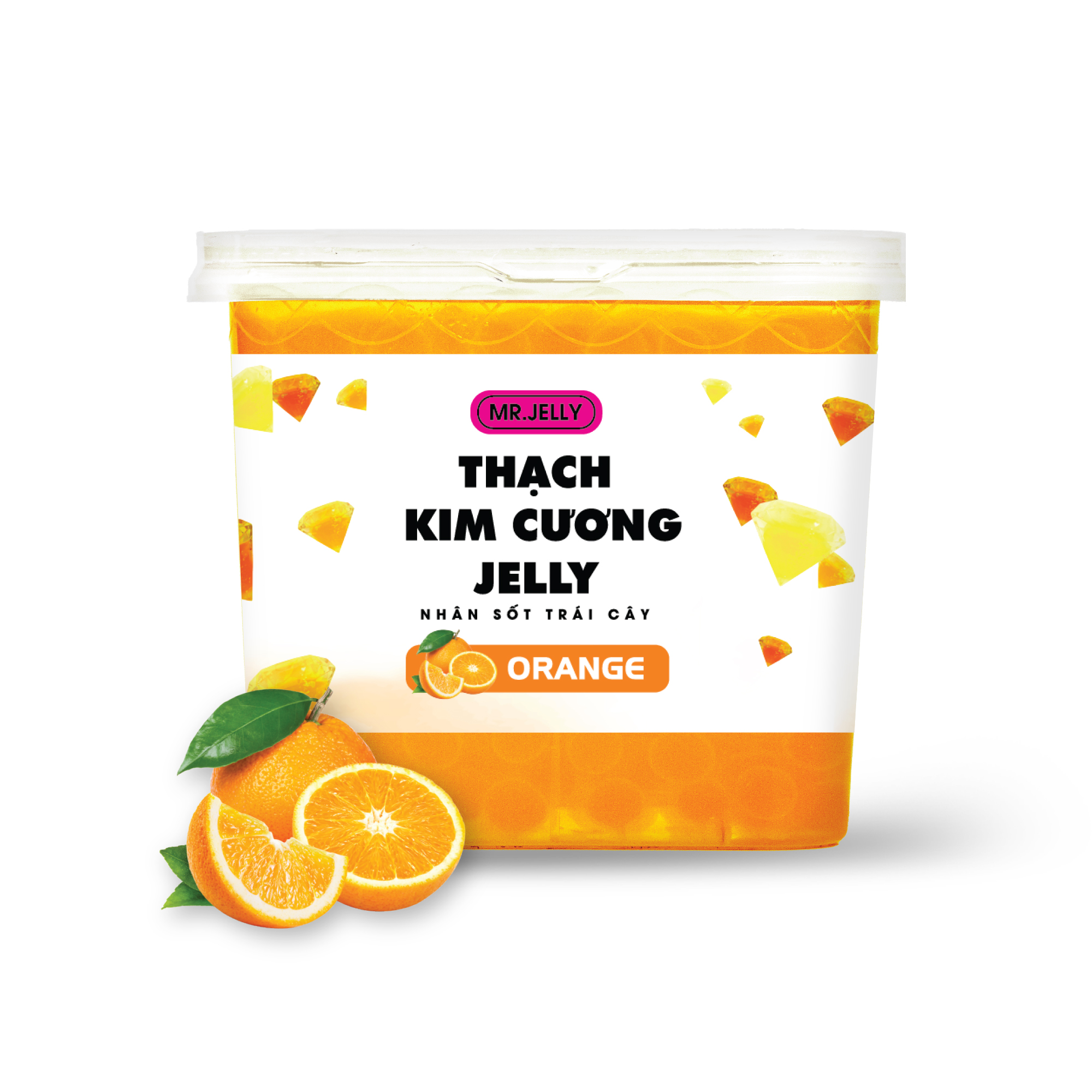 Thạch Kim Cương Jelly Nhân Vị Cam