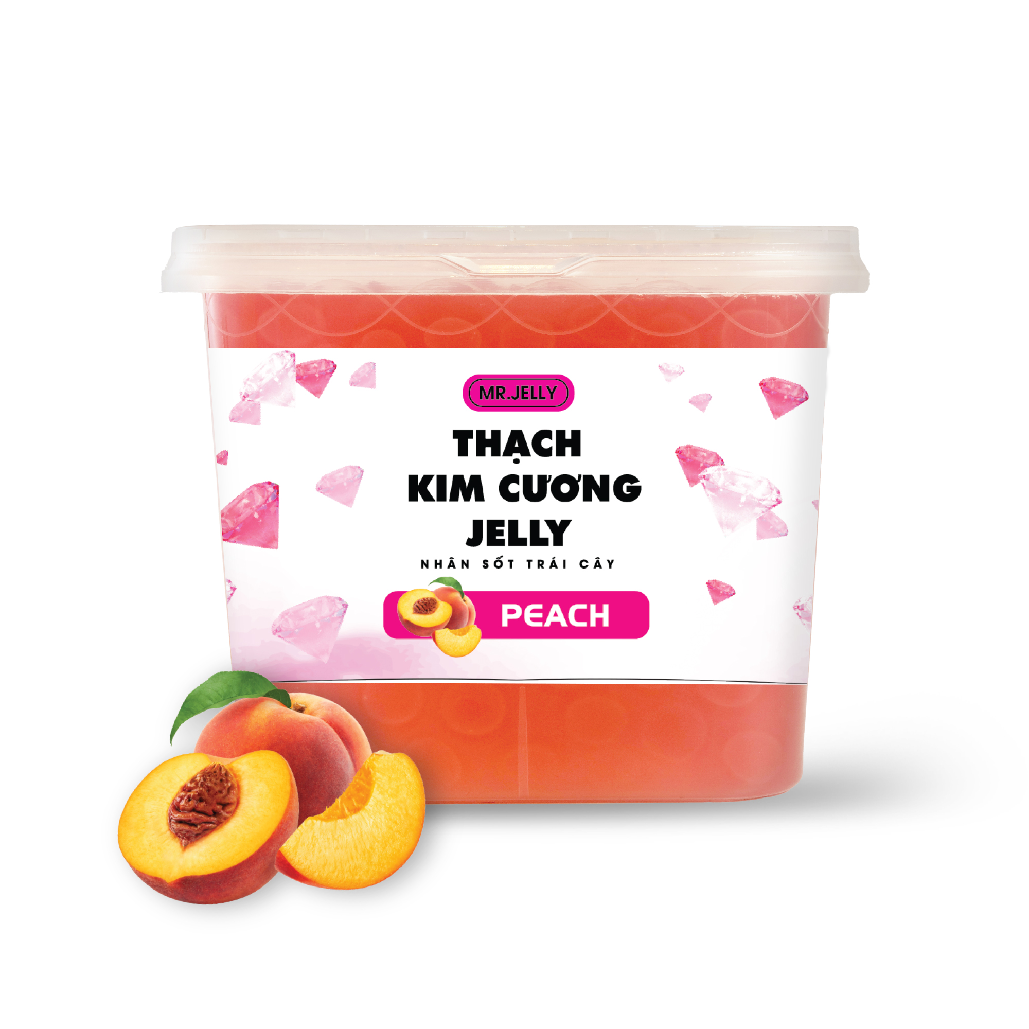 Thạch Kim Cương Jelly Nhân Vị Đào