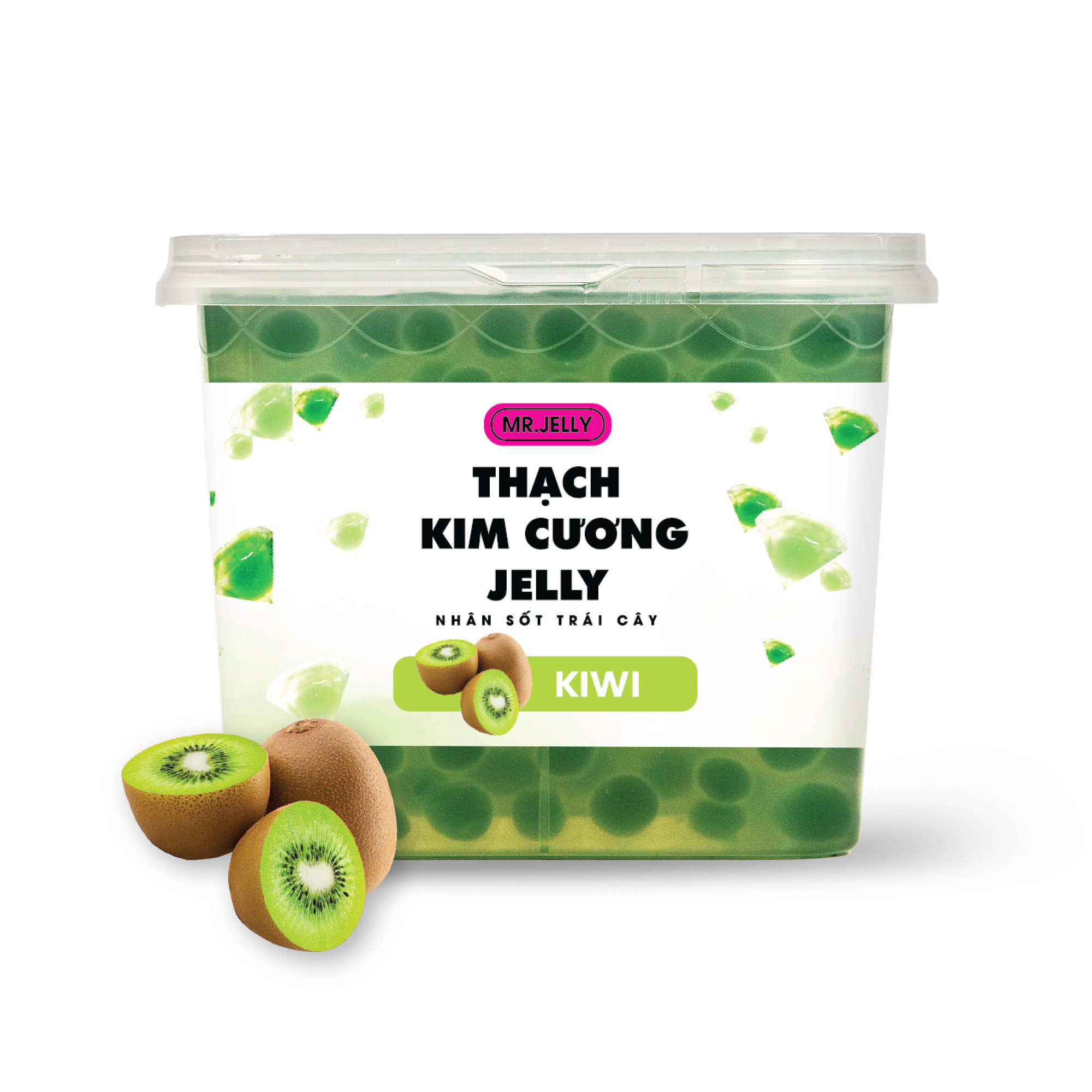 Thạch Kim Cương Jelly Nhân Vị Kiwi