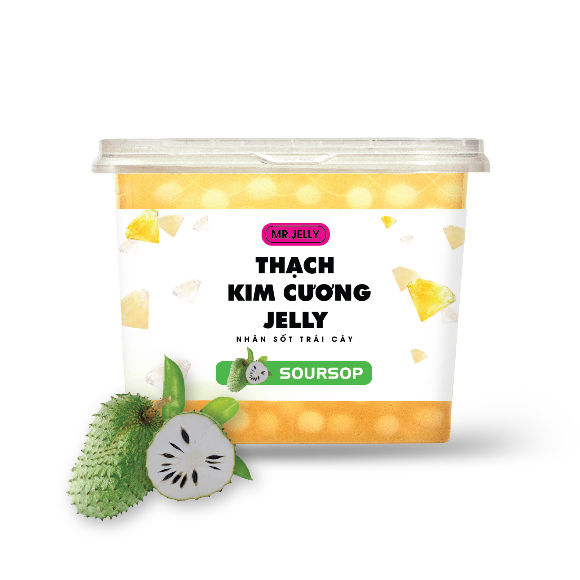 Thạch Kim Cương Jelly Nhân Vị Mãng Cầu
